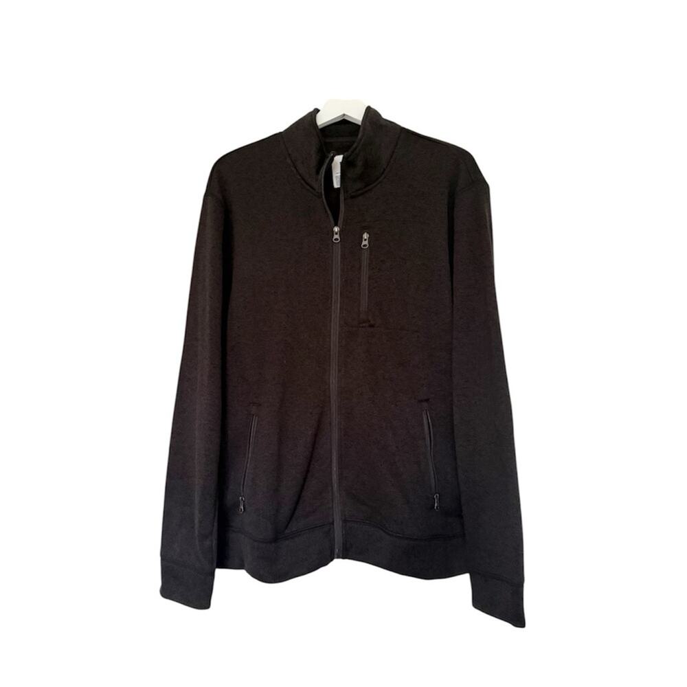 Sonoma Goods for Life Kohl's Dark Gray Fleece Zip Up Jacket Size XL